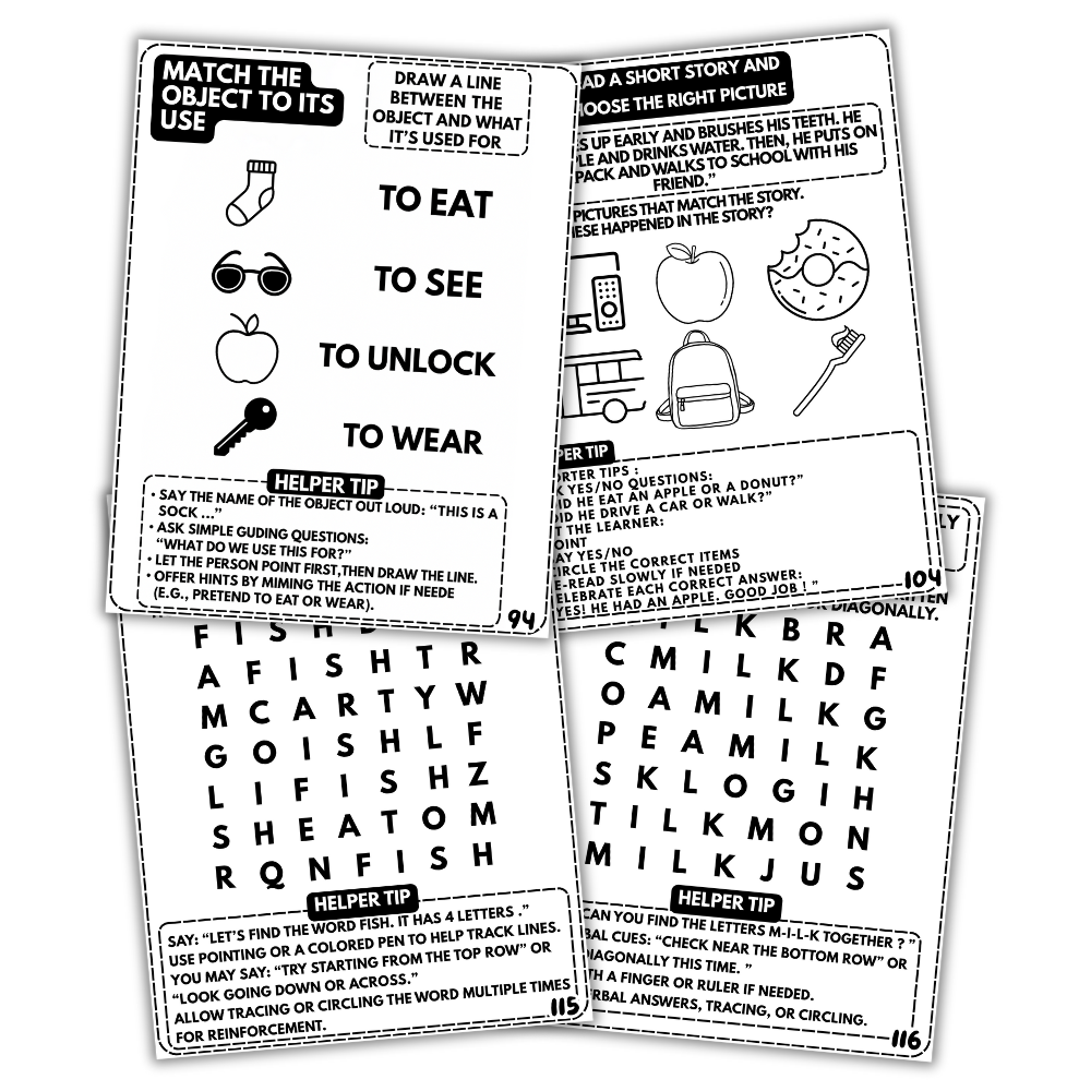 Aphasia Workbook for Adults (Printable PDF)
