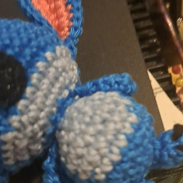 PDF File Amigurumi Mini doll keychain pattern, crochet Blue Alien Amigurumi