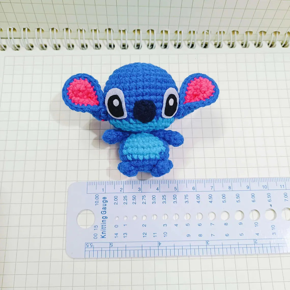 PDF File Amigurumi Mini doll keychain pattern, crochet Blue Alien Amigurumi