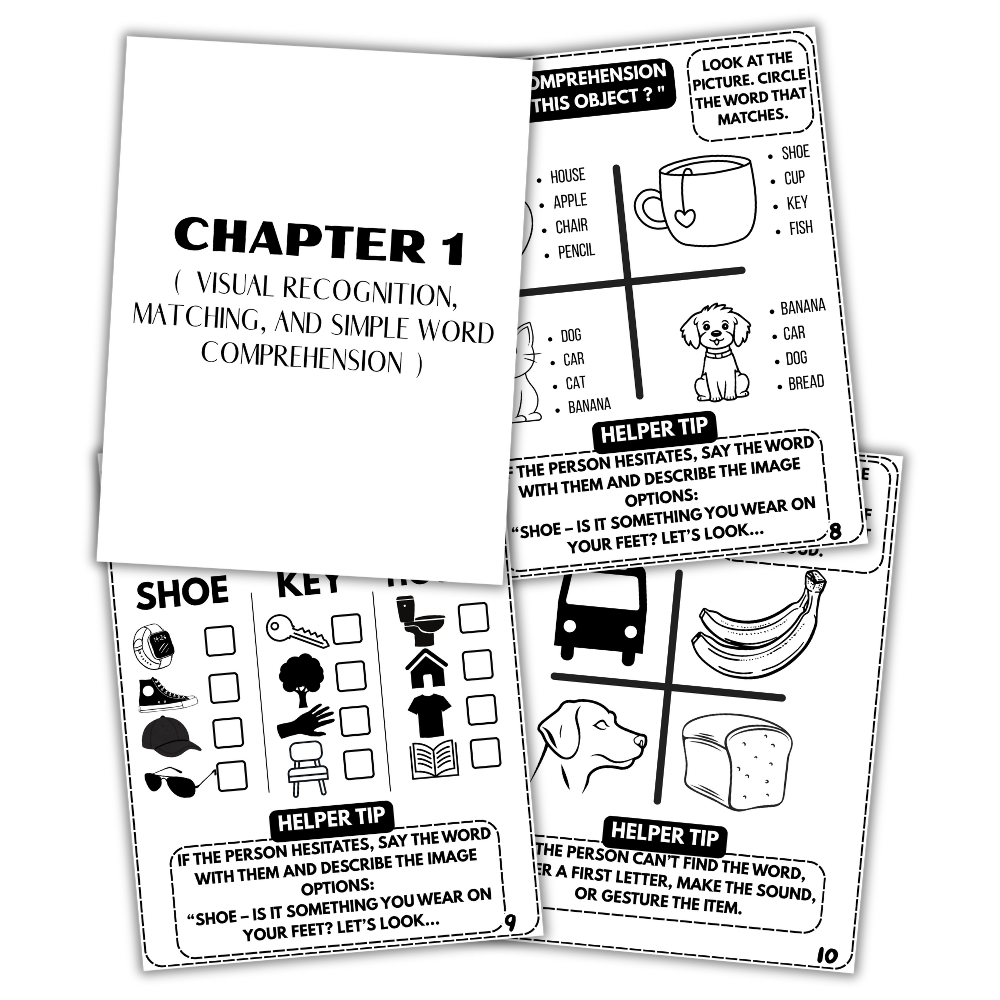 Aphasia Workbook for Adults (Printable PDF)