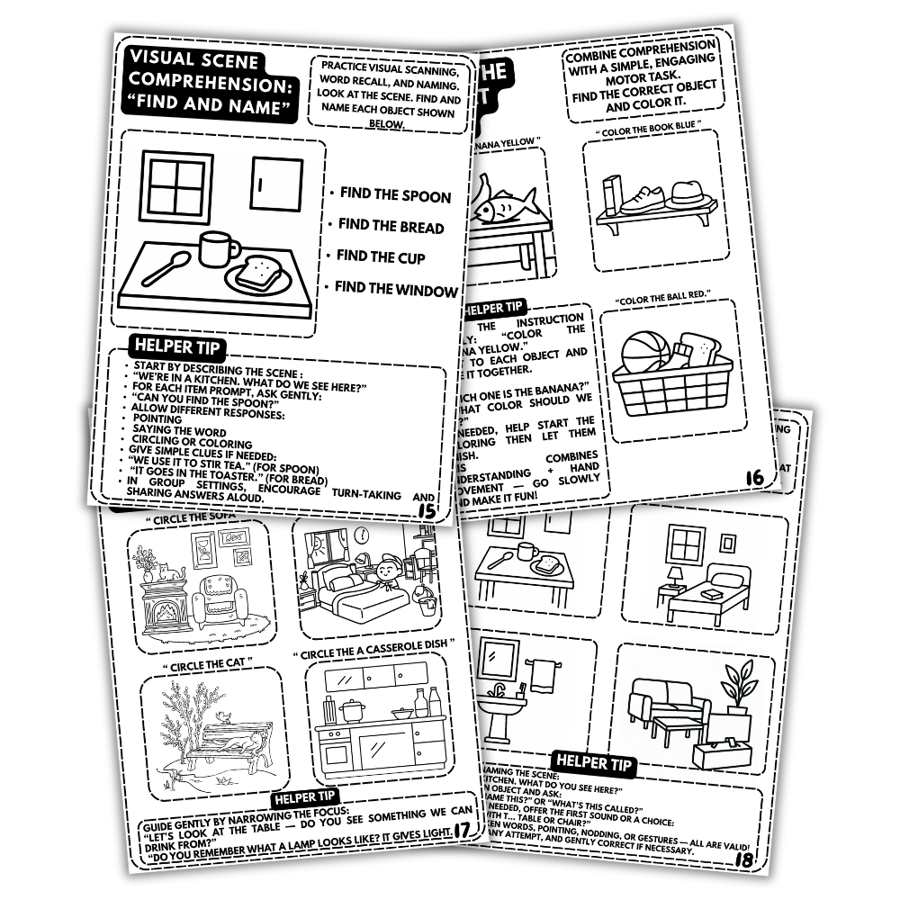 Aphasia Workbook for Adults (Printable PDF)