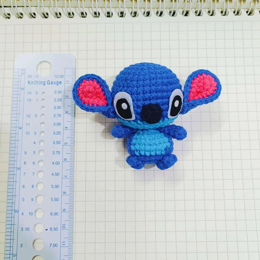 PDF File Amigurumi Mini doll keychain pattern, crochet Blue Alien Amigurumi